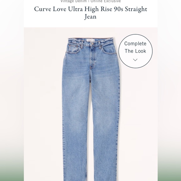 Curve Love Ultra High Rise 90s Straight Jeans Light Wash 25 - Picture 1 of 7